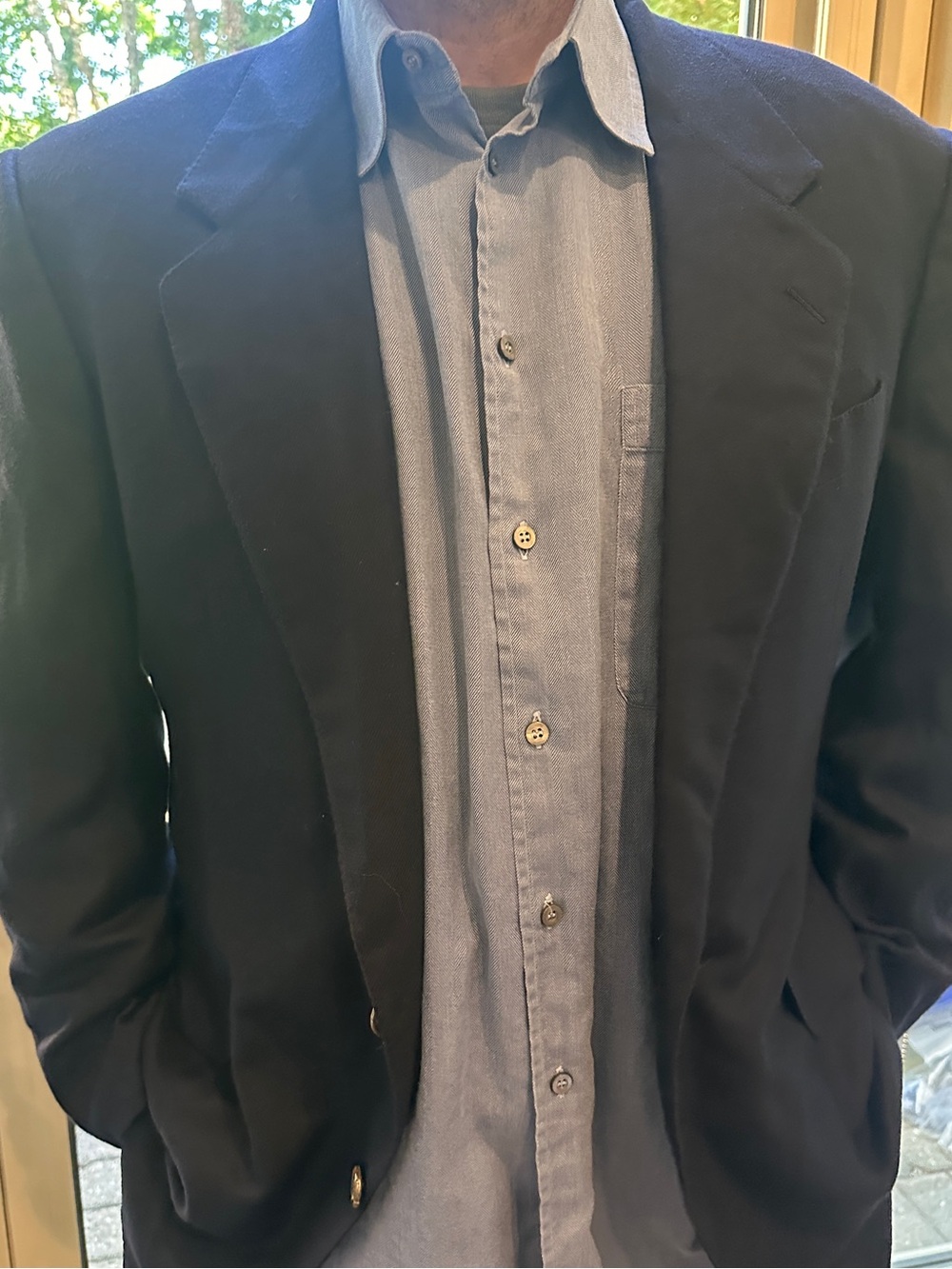 Hickey Freeman Men's Navy Sport Coat - Classic Tailored Blazer